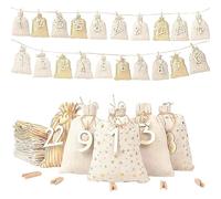 Holiday Surprise Sack - Decorative Xmass Number Set, Festive Gift Bags, Seasonal Party Pouches, Merry Celebration Holder | Christmas Treat Bag Numbered for Adults Lovers Children Holiday Fun