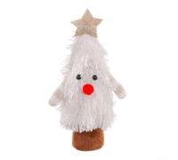 Holiday Tabletop Christmas Tree Decor for Seasonal Centerpieces, Constructed from Plastic, Polyester, and Cloth, Compatible with Multiple Indoor Spaces (white)