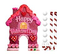 Holiday Theme Gingerbreads Golf Game Set with Soft Golf Balls and Candy Cane for Festival Event Activity Holiday Fun Toy