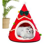 Holiday Themed Cat Bed - Christmas Tree Design, Cozy Cat House | Comfortable Festive Pet Friendly, and Ensuring Your Cat Has a Cozy spos to Snuggle Up During Celebrations Ideal for Enhancing Your HAM