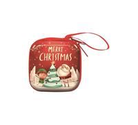 Holiday Themed Kids Tin Coin Holder Portable Pocket Organizers Cartoon Character Children Christmas Party Favor Cartoon Coin Purse
