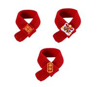 Holiday Themed Pet Scarf Snake Year Crochet For Dog Cats Warmth Chinese New Photo Neckwear 3PCS New Pet Fashion