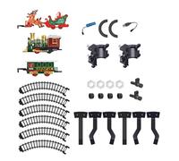 Holiday Track Toy Set - 12.2" x 3" x 8.9" Rail System, Railway Kit to Celebrate the Tree, Seasonal Light Motor Musical Circuit Playset Powered by