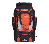 Holiday Travel Outfit 75L Internal Frame Backpack for Hiking, Camping, Backpacking, Rain Cover Included (Orange, 80) Easy to Pack