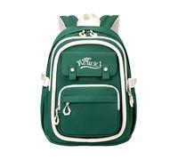 Holiday Travel Outfit Cute School Backpack for Girls Large Bookbag Kids Teens Elementary Middle Preppy Aesthetic Book Bag (Dark Green, One Size) Easy to Pack