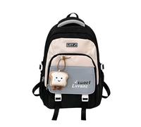 Holiday Travel Outfit Girls BackpackCute School Backpack for Kids Teens Bookbag Primary ElementaryPurple (Black, One Size) Easy to Pack