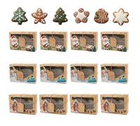 Holiday Treat Boxes with Window - Christmas Cookie and Candy Storage Containers, Reusable Bakery Gift Boxes for Birthday Party Favors, Baking