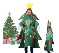 Holiday Tree Costume - Sparkling Christmas Apparel For Children Or Adults | Decorative Tinsel Outfit, Novelty Fancy Dress For Party, Cosplay, Pageant, And Themed Celebration Events With Bright Ornamen