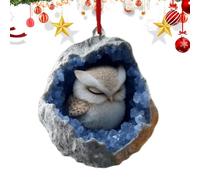 Holiday Tree Hanging Decor, 4 Inch Acrylic Animal Figurine Pendants with Creative Cutout Charm, Festive Ornaments for Home Garden Window Celebration Party Seasonal Display