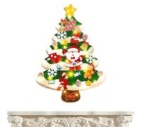 Holiday Tree - Interactive Craft, Felt Tree With String Light, 39in Wall Craft Decor | 5-Meter String Light And 23 Pendants Interactive Felt Wall Trees For Childrens Room Classroom Indoor