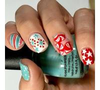 Holiday Twist Pattern Persist Hoofs Short Square Dull Finish Christmas Ice Folkdance Point ABS Fraudulent Ice Point Line Fraudulent Holiday