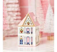 Holiday Village Spice House Set Gingerbread Christmas Decoration Mini Christmas Gingerbread House Jar Vintage Kitchen Spice Storage Jar Holiday Countertop Display Set for Coffee Bar Home Kitchen Decor