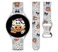 Holiday Watch Band Compatible with Samsung Galaxy Watch 6/5/5 Pro/4/3/6 Classic/4 Classic/Active 2/Active, 20mm Christmas Halloween Replacement Strap for Samsung Galaxy 40mm 41mm 42mm 44mm 45mm 46mm