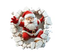 Holiday Window Clings,Wall-Breaking Santa PVC Glass Clings,Holiday Glass Decals Decorations | for Refrigerator Kitchens Bedrooms Nursery Classroom School