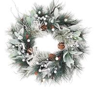 Holiday Wreath - Artificial Door Frame Hanging Ornament, Rustic Farmhouse Style Display, Crafted with Simulated Pine Cones Berries, Creates Welcoming Festive Entrance, Seasonal Home Decor Accent