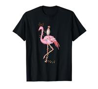 Holiday Xmas Lighting Penguin Riding Flamingo Christmas T-Shirt