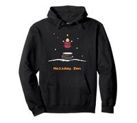 Holiday Zen - Calm Pixel Meditation Christmas Art Pullover Hoodie