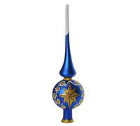 HolidayGiftShops Starry Glass Christmas Tree Topper (blue)