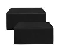HolidayIdeas Fitted Black Tablecloths - 72 x 30 Inch - 2 Pack Rectangle Table Clothes for 6 Foot Tables, Polyester Fabric Table Cover for Buffet Table, Parties, Holiday Dinner, Wedding, Trade Show