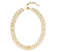 HolidayQbee Chunky Bead Necklace For Women, Cream Resin Statement Necklace, Boho Beaded Choker, Summer Beach Jewelry, Trendy Holiday Accessories
