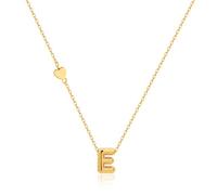 HolidayQbee Gold Initial Letter E Necklace for Women - Elegant, Hypoallergenic, Non-Tarnish Personalized Jewelry, Modern Design for Daily Wear or Special Occasions, Gift for Her