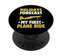 Holidays Forecast My First Plane Ride First Time Flying PopSockets Adhesive PopGrip