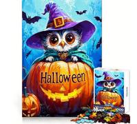 Holidays Halloween Posters Jigsaw Puzzles 1000 Pieces for Adults Creative Play Sharp Detail Real Challenge Home Art (38x52cm)