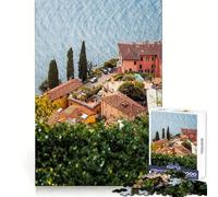 Holidays on Lake Como Jigsaw Puzzles for Adults1000 Piece Logic Build Stress Less Fun Challenge (50x75cm)