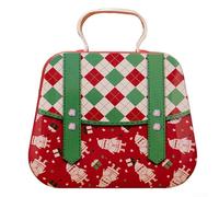 Holidays Simplified Decorative Metal Xmas Treats Container in Unique Shape (D)