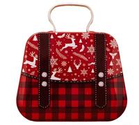 Holidays Simplified Decorative Metal Xmas Treats Container in Unique Shape (E)