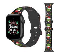 Holidays Watch Band Compatible with Apple Watch Band 38mm 40mm 41mm 42mm 44mm 45mm 49mm 46mm, Christmas Watch Strap Compatible with iWatch Apple Watch Series 10 9 Ultra 8 7 6 5 4 3 2 1 SE Women Men