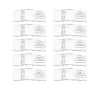 HOLIDYOYO 10 Sets Transparent Acrylic Snap Door Hinge Latch Buckle Hasp for Cabinets and Display Boxes Easy Snap Lock Fastener for Safety Fit for Home Office School Storage