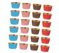 HOLIDYOYO 100Pcs Assorted Color Decorative Cake Holders Small Cupcake Baking Cups Greaseproof Muffin Liners for Weddings Birthdays and Party Celebrations