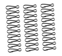 HOLIDYOYO 100pcs Black Metal Quick Release Carabiner Clips Key Ring Snap Hooks for Flag Pole Accessories Outdoor Camping Hiking Backpack Keychain Holder