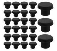 HOLIDYOYO 100Pcs Black Silicone Key Caps Plug Covers for 3.0Mm Round Drilling Holes, Wardrobe Screw Covers and Chair Button Hole Plugs for Furniture and Cabinet Panel Protection