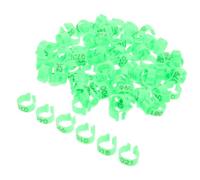 HOLIDYOYO 100Pcs Green Digital Identification Pigeon Foot Rings Lightweight Bird Leg Bands for Racing Pigeons Parrots and Poultry Easy Marking and Management