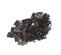 HOLIDYOYO 100pcs Mini Iron Spring Hinges with Flat Head Screws Self Closing Jewelry Box Hardware Retro Style Cabinet Hinges for Small Boxes and Crafts
