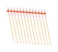 HOLIDYOYO 100Pcs Natural Bamboo Earwax Removal Tools Non-Slip Smooth Ear Cleaning Spoons for Men and Women Safe Reusable Earwax Scoops for Personal Hygiene Random Color