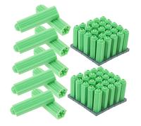 HOLIDYOYO 100pcs Plastic Drywall Anchors with Self Tapping Screws Expansion Bolts for Concrete Gypsum Board Brick Walls Easy Fast Installation Wall Fixing Kit for Garage Office Laundry