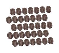 HOLIDYOYO 100pcs Resin Coffee Bean Model DIY Accessories for Phone Case Supplies, Tiny Decorative DIY Decors with Glossy Finish 18x15x7mm, Suitable for Crafting and Phone Shell Decoration