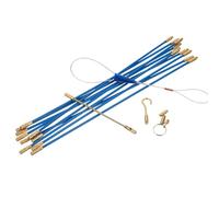 HOLIDYOYO 10pcs 33cm Fiberglass Wire Fishing Tool Set Electrical Cable Puller Fish Tape Kit for Wall Wire Threading Sturdy 4mm Rods for Electrician Use
