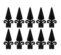 HOLIDYOYO 10Pcs Black Plastic Fence Post Caps for Garden Outdoor Decorative Picket Post Covers Guardrail Finials Replacement Column Wraps for Porch