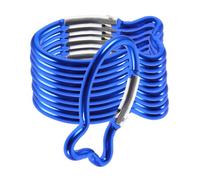 HOLIDYOYO 10Pcs Blue Fish Shaped Climbing Carabiners Spring Lock Buckles Outdoor Safety Hangers for Hiking Camping Fishing Accessories Metal Clips