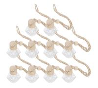 HOLIDYOYO 10pcs Car Aromatherapy Bottle Set 8ml Hanging Pendants with Synthetic Material and Unique Shape Refillable Car Hanging Perfume Bottles for Interior Decoration