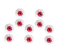 HOLIDYOYO 10pcs Halloween Fake Eyeball Props Red Vein Scary Decoration for Party Horror Theme Plastic for Home Porch Prank