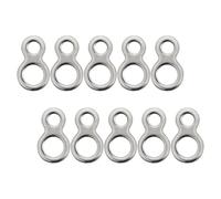 HOLIDYOYO 10Pcs Heavy Duty Double Hole Solid Fishing Split Rings Connectors, Stainless Steel Lure Tackle Accessories for Sea and Freshwater Fishing Gear