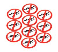 HOLIDYOYO 10pcs No Leaning Safety Signs Decals Self-adhesive Removable Warning Stickers Workshop Safety Labels for Industrial and Factory Use