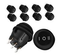 HOLIDYOYO 10pcs Off Rocker Toggle Switch Pin Position Pin Position Spdt Design Antiflaming Construction Easy Installation for Car Boat Home Industrial Electrical Projects