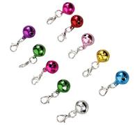 HOLIDYOYO 10pcs PET Collar Bells Metal Hanging Bells for Cat Dog Collar Accessories Easy Hanging Crisp Sound to Remind You Where Your PET Is for Decorating