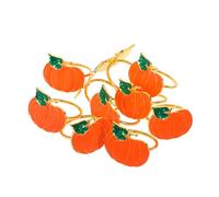 HOLIDYOYO 10pcs Pumpkin Napkin Ring Metal Buckles for Halloween Thanksgiving Fall Harvest Table Decorations Use Napkin Holders for Party Dining